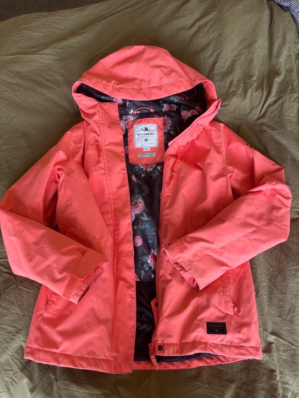Billabong Coral-Orange Hooded Jacket